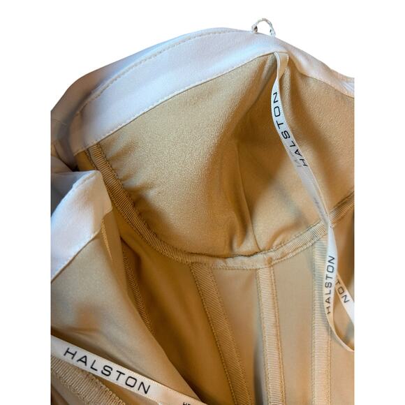 Halston Heritage Strapless Tie Front Gown in Chalk - Size 4 - Picture 10 of 12